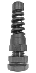 Nylon Spiral Cable Gland, M16, 4-8mm Cable Range, Grey, IP68 - PELB0240 - Picture 1 of 1