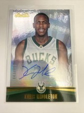 2016-17 Panini Studio Khris Middleton #12 Auto SP 43/199 Milwaukee Bucks Signed
