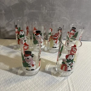 6 x Vintage LUMINARC Weihnachten Eisbär Trinkgläser Becher - Bild 1 von 7