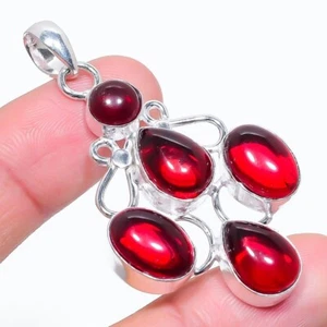 Red Carnelian Gemstone Handmade 925 Sterling Silver Jewelry Pendant Size 2.20" - Picture 1 of 1