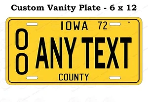 IOWA 72' ESTADO PLACA DE MATRÍCULA PERSONALIZADA para Auto ATV Llavero Nevera Llavero - Imagen 1 de 32