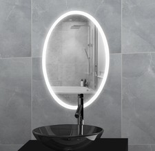 LED Illuminato Bagno Specchio con setto poroso per Lavandino ovale Design