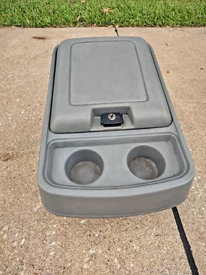 1980-1991 FORD F150 F250 F350 BRONCO Floor center console LIGHT GRAY OEM FORD - Image 1 of 4