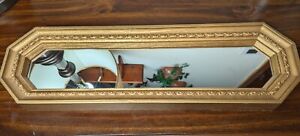 Vintage Home Interiors HOMCO Gold Tall Rectangle Octagon 17” Accent Wall Mirror