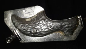 PROMO !!!!Nr.248 - ALTE SCHOKOLADENFORM - 2 TEILIG - HUF - Metall verchromt - ABMESSUNG / 16 cm - Bild 1 von 5