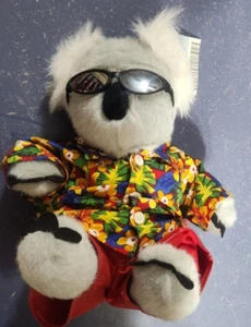 Build a Bear Grey Koala Bear Plush W/ Hawaiian Shirt Outfit NWT - Picture 1 of 6