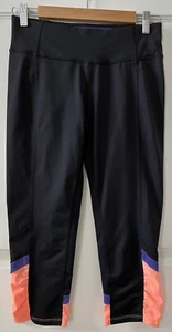 Calvin Klein Performance Quick Dry Capri Black Purple Leggings Women’s Sz 27X 20 - Picture 1 of 16