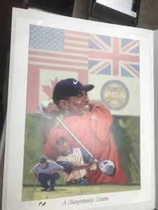 Print TIGER WOODS The Legends Of Golf TANENBAUM Limited Edition /2001 - Picture 1 of 5