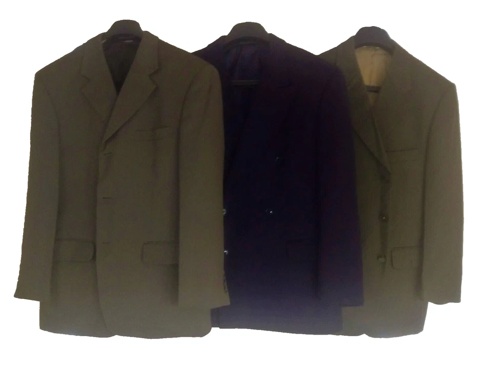 JAQUETA MASCULINA, 3 CORES, LÃ, ANOS 40. TODOS 3 POR US$ 29,99 RETORNÁVEIS; VEJA DESCRIÇÃO - Imagem 1 de 4