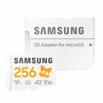 Samsung Pro Plus 256GB SDXC Micro SD Card C10 U3 A2 V30 180MB/s W/ SD Adapter - Image 1 of 4