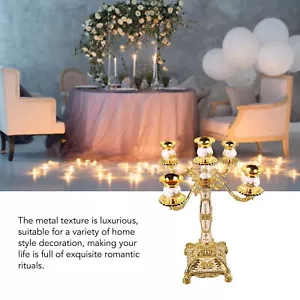 Metal Arms Candelabra European Style Retro Candlestick Holder Romantic Candle - Picture 1 of 24