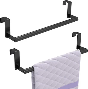 Kitchen Towel Holder over Cabinet Door Towel Bar Stainless Steel for Cupboard, o - Picture 1 of 7