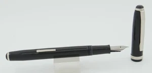 Esterbrook LJ Black & Chrome Fountain Pen - 1555 Gregg Fine Nib - 1960's - Picture 1 of 6