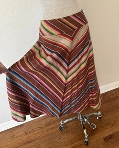 Ralph Lauren südwestindische Decke Chevron gestreift Leinenrock Damen 10 - Bild 1 von 8