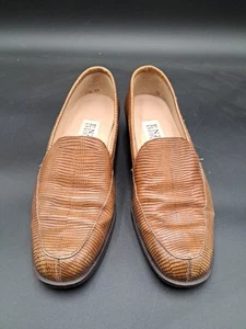 Enzo Angiolini Damen 5 1/2 M hellbraun Leder Reptil Halbschuhe brasilianisch * - Bild 1 von 9