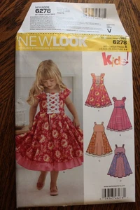 New Look 6278 Simplicity Child's Dress Sewing Pattern Size (3-8) UC - Picture 1 of 3