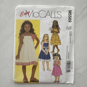 McCall’s M5569 Sewing Pattern Girls Dresses & Sash UNCUT Size: 2•3•4•5 - Picture 1 of 6