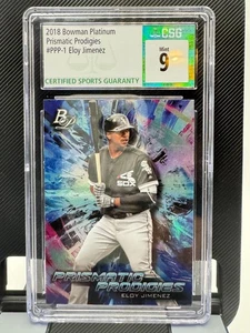 2018 Bowman Platinum - Platinum Prismatic Prodigies Eloy Jimenez #PPP-1 (RC) - Foto 1 di 2