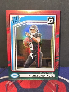 Donruss Optic Micahel Penix Jr 2024 rojo verde holograma clasificación Rookie Falcons - Imagen 1 de 2