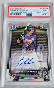 2025 Bowman Charlie Condon 1st Bowman Refractor Auto #/499 PSA 9 MINT - Picture 1 of 2