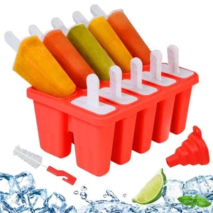 Silicone Popsicle Molds 10-cavity, DIY Ice Pop Mold for Kids Adult Teens, BPA... - Picture 1 of 7