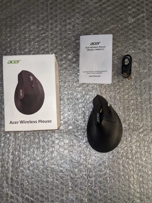 Acer Ergonomic Wireless Vertical Mouse with USB Receiver OMR241, Black - Image 1 of 4