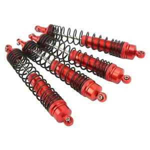 4PCS Aluminum Shock Absorbers For LOSI 1/8 LMT Solid Axle RC Car Red - Picture 1 of 12