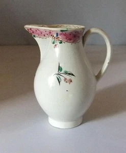 C.18th Pearlware Sparrow Beak Jug with polychrome floral sprays, A/F - Picture 1 of 9