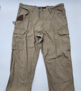Wrangler Riggs Workwear Pants Mens 40x34 Tan Utility 100% Cotton Straight Leg - Picture 1 of 24