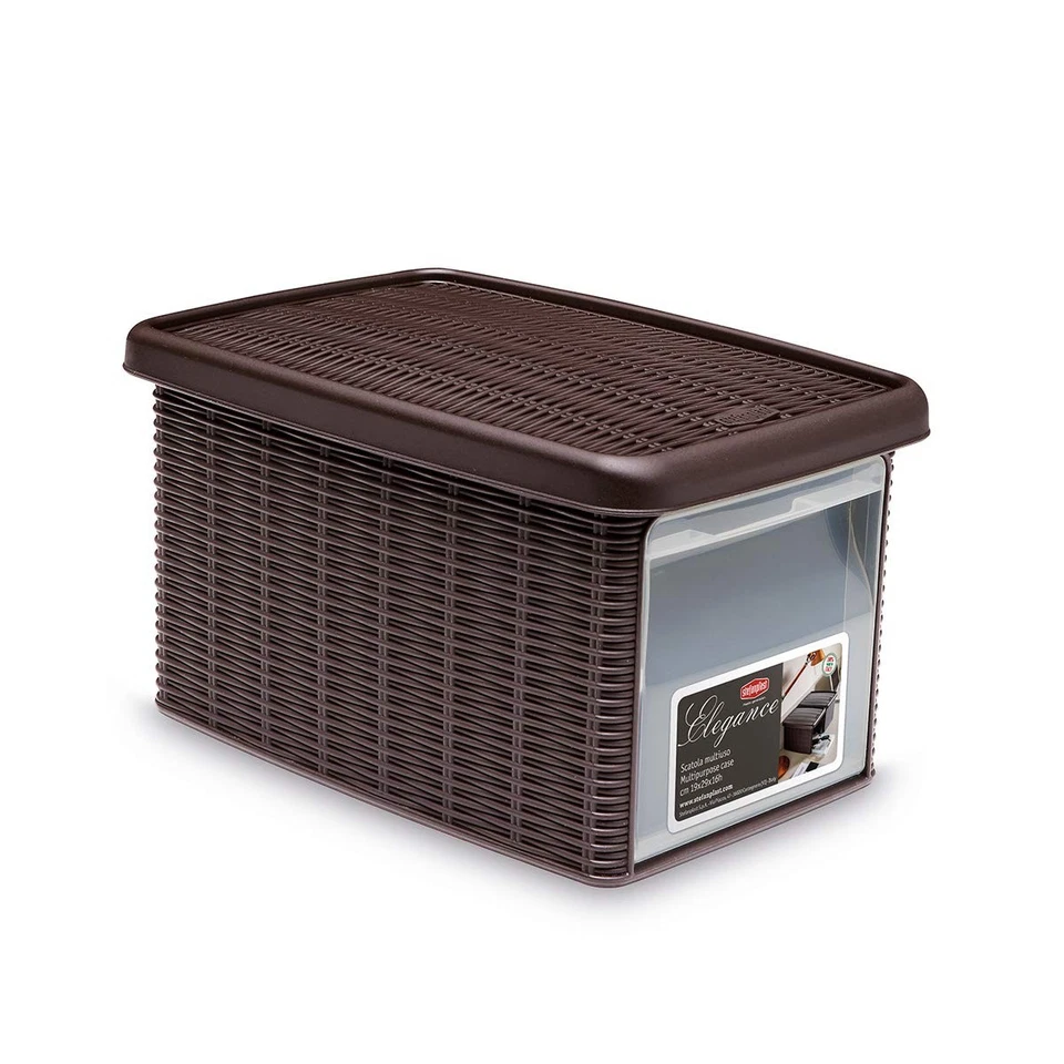 Stefanplast 30021 - 0467874-B - Scatola multiuso Elegance moka con ape