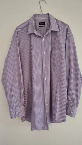 Mens Van Heusen Striped Shirt Size 43 - Picture 1 of 8