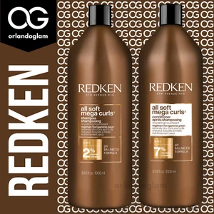 Redken All Soft Mega Curls Shampoo & Conditioner Set 33oz 🧡 Hydrate & Define 🧡 - Picture 1 of 2