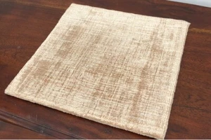 Indien Kitchen Small Rugs Hand Tufted Modern Table Mats Brown Viscose Placemats - Picture 1 of 7