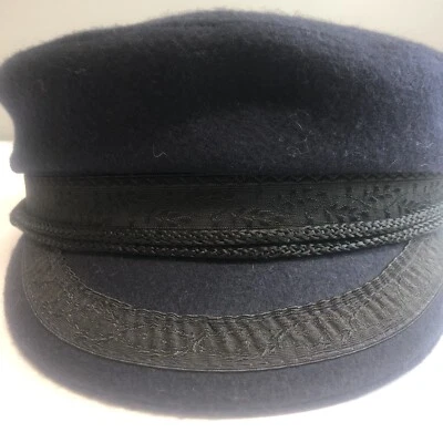 复古法国男女通用海军羊毛混纺渔夫/水手帽法国制造 — 第 1/4 张图片