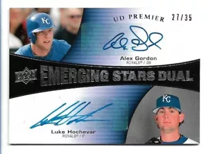 2008 UD Premier Emerging Stars Dual /35 Alex Gordon Luke Hochever #ES-GH Auto - Bild 1 von 2