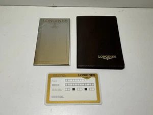 SET LONGINES GARANZIA IN BIANCO CARD, LIBRETTO DELLE SITRUZIONI E CARDHOLDER 80S - Picture 1 of 11