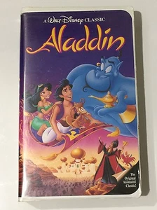 1 RARE Aladdin (VHS 1993) Walt Disney's Black Diamond Classic - Picture 1 of 10