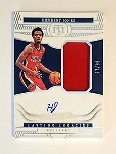 /99 Herbert Jones /SF Pelicans | 2023 Panini Lasting Legacies Patch Auto #LL-HJN - Picture 1 of 8