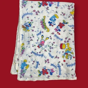 VTG Disney Mickey Mouse Pluto Unisex Baby Blanket Lightweight Fleece Colorful - Picture 1 of 6