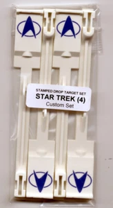 Bally Star Trek Pinball Machine DROP TARGET SET Custom Federation LOGO - Picture 1 of 1