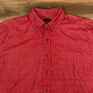 Territory Ahead Corduroy Shirt Mens LT Large Tall Red Button Down Long Sleeve - Picture 1 of 9