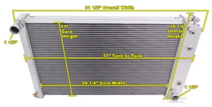 1978 - 1986 Monte Carlo 4 Row Core Alliant Radiator - Picture 1 of 7