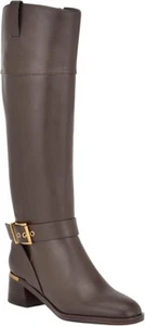 New Guess Womens Boots Knee High Tall Eveda 2 Brown Gold Size 5.5 M NIB - Picture 1 of 7
