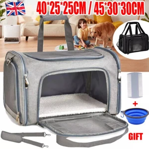 Large Pet Carrier Bag Portable Soft Fabric Fold Dog Cat Puppy Travel Bag in UK - Picture 1 of 21