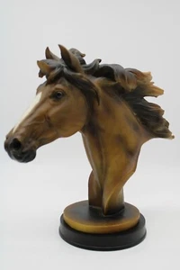 Pacific Collection - 9.75" Horse Head Statue/Figurine w/ Wooden Base / Elegante - Picture 1 of 15