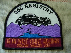 Porsche 356 Registry West Coast Holiday Squaw Valley 1992 shoulder patch NOS - Picture 1 of 2