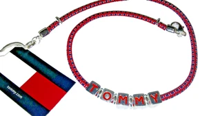 Tommy Hilfiger Necklace Lobster claw clasp 15" red white carded tagged fine New - Picture 1 of 7