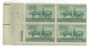 Vintage 1949 Minnesota Territorial Centennial 3 cent Stamps - Picture 1 of 2