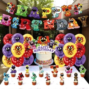 Set festa Poppy Playtime Smiling Critters tipo D banner palloncino cake topper set - Foto 1 di 8