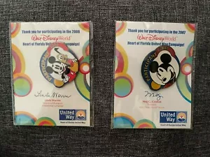 new DISNEY Heart of Florida United Way Campaign PARTICIPANT pin 2007 and 2008 - Picture 1 of 7